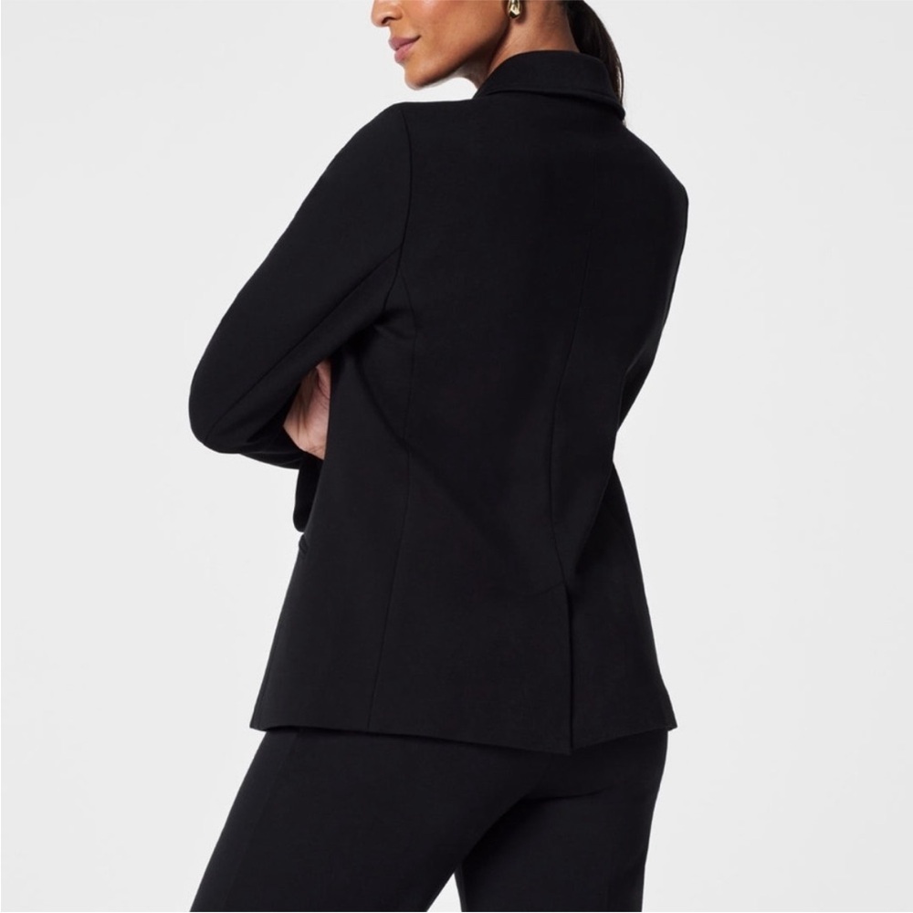SPANX Asymmetrical Tailored Black Women's Blazer - Picture 2 of 4